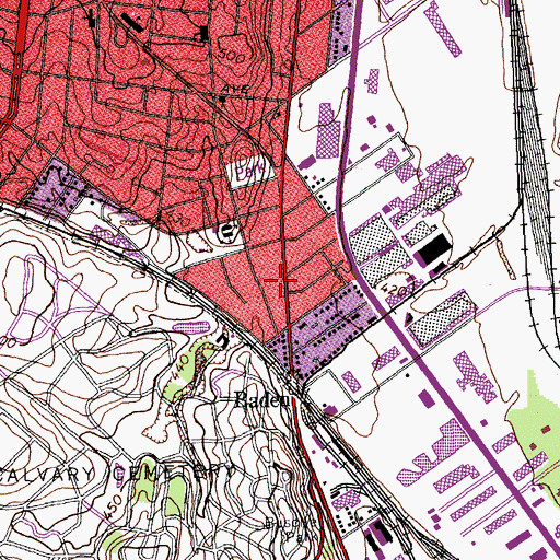 Topographic Map of Greater Saint Luke Baptist Church, MO