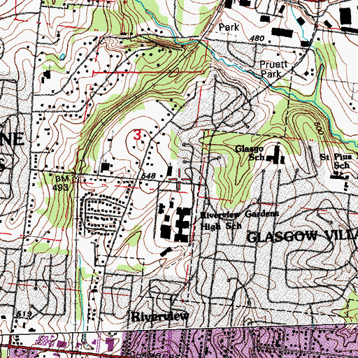Topographic Map of Greater Saint Mark Missionary Baptist Church, MO