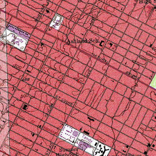 Topographic Map of Greg Chapel African Methodist Episcopal Church, MO