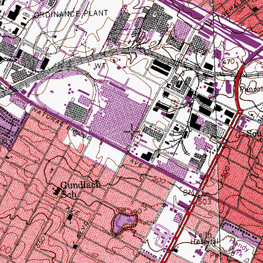 Topographic Map of Heaston Community Church, MO