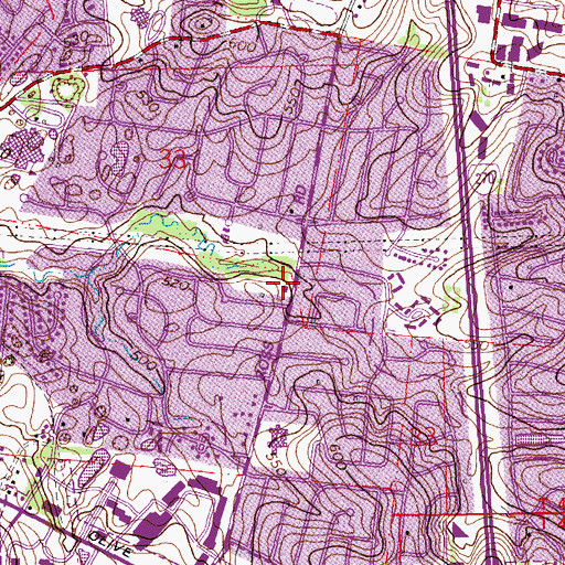Topographic Map of Hope Presbyterian Church, MO