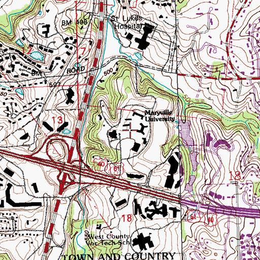 Topographic Map of Huttig Chapel, MO
