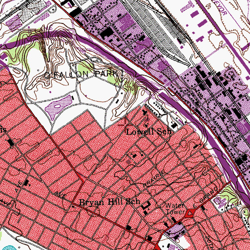Topographic Map of Inner City Christian Church, MO