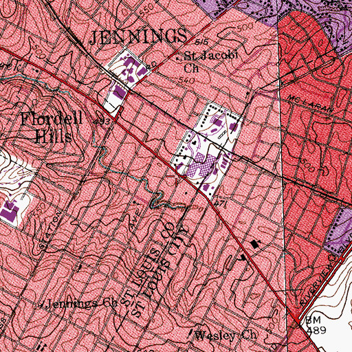 Topographic Map of Lively Hope Church of God, MO