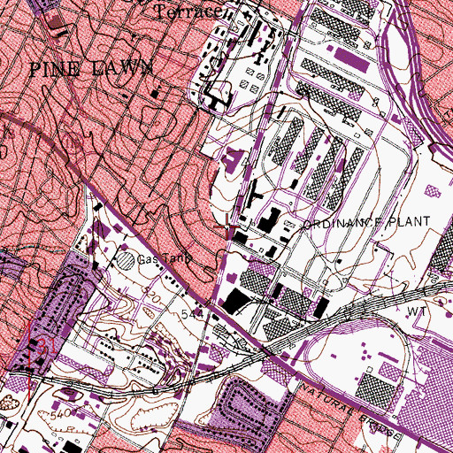 Topographic Map of Mount Ivory Missionary Baptist Church, MO