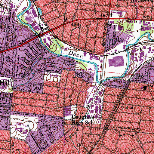 Topographic Map of Nararene Baptist Church, MO