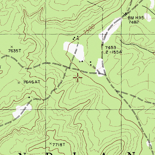 Topographic Map of White Clay, AZ