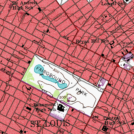 Topographic Map of New Beginning Fellowship Ministry Church, MO