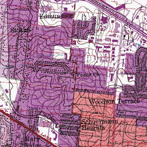 Topographic Map of New Beginning Missionary Baptist Church, MO