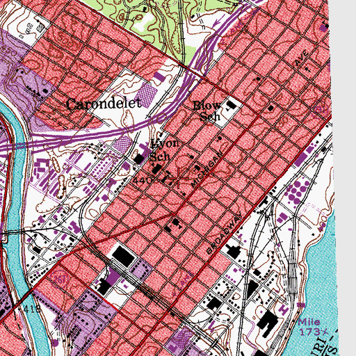 Topographic Map of New Covenant Full Gospel Church, MO