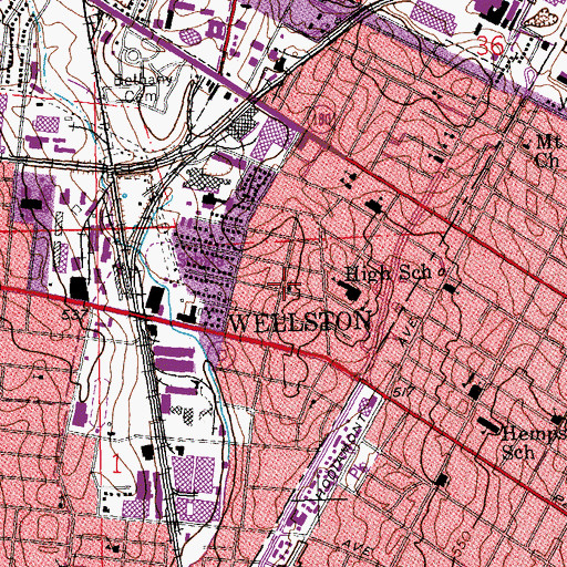 Topographic Map of New Emmanuel Missionary Baptist Church, MO