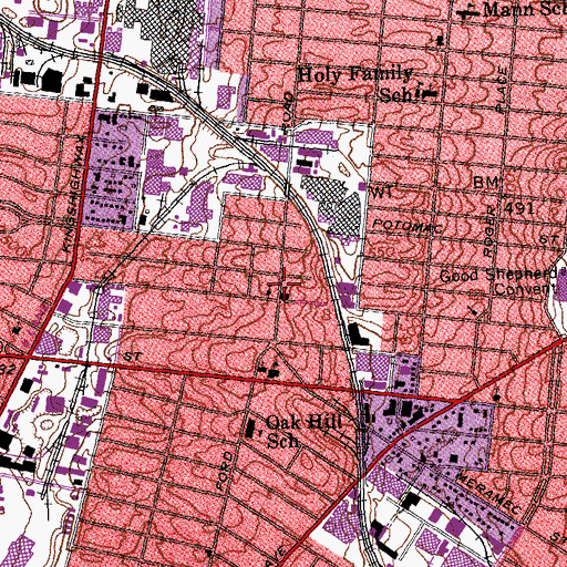 Topographic Map of New Hope Baptist Church, MO