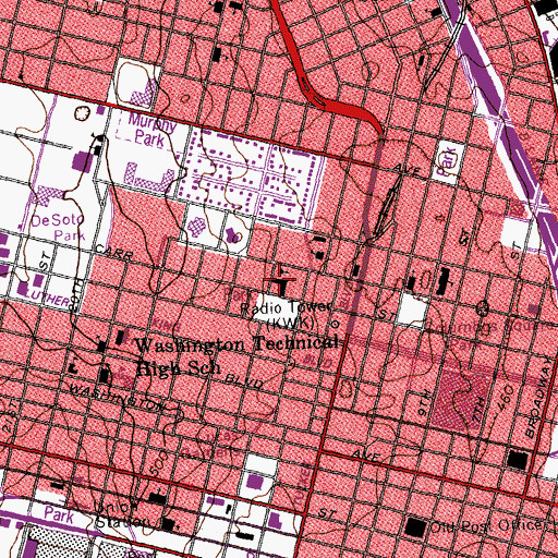 Topographic Map of New Hope Missionary Baptist Church, MO