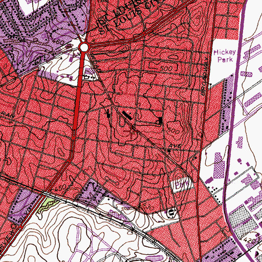 Topographic Map of New Jersusalem Missionary Baptist Church II, MO