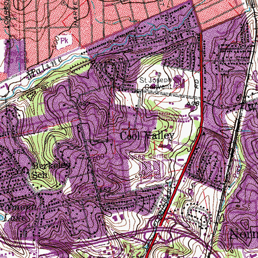 Topographic Map of North Hills Church of Christ, MO