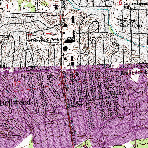 Topographic Map of Northminster Presbyterian Church, MO