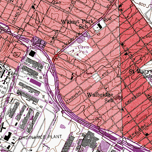 Topographic Map of Oakgrove Missionary Baptist Church, MO
