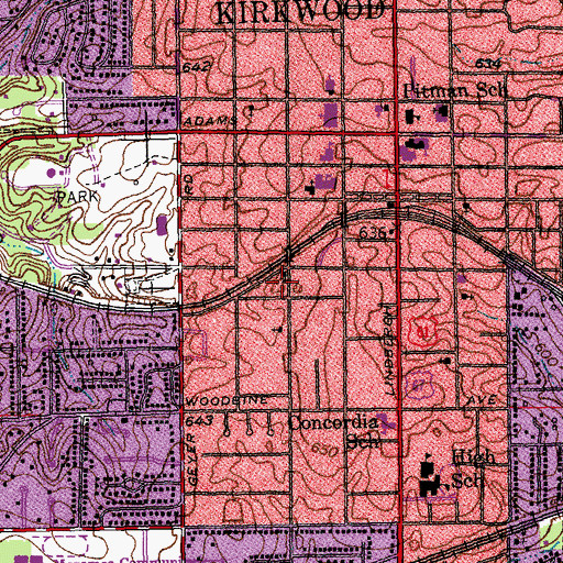 Topographic Map of Olive Chapel African Methodist Episcopal Church, MO