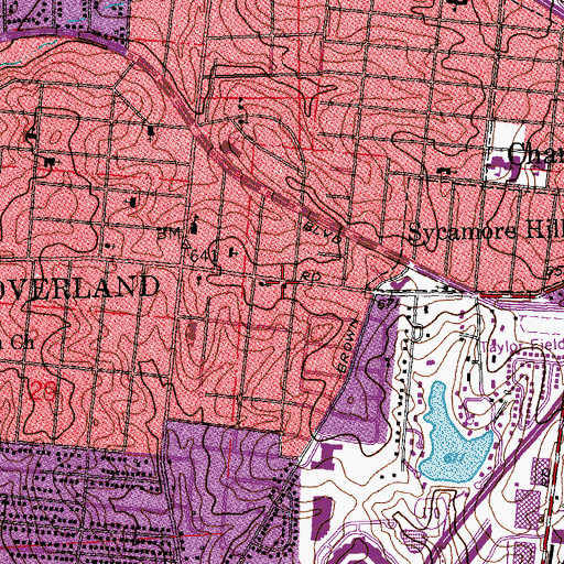 Topographic Map of Open Door Baptist Church, MO