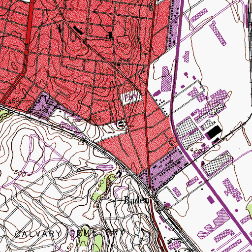 Topographic Map of Our Lady of Holy Cross Catholic Church, MO