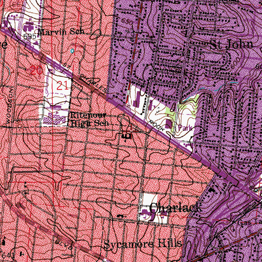 Topographic Map of Our Lady of the Presentation Church, MO