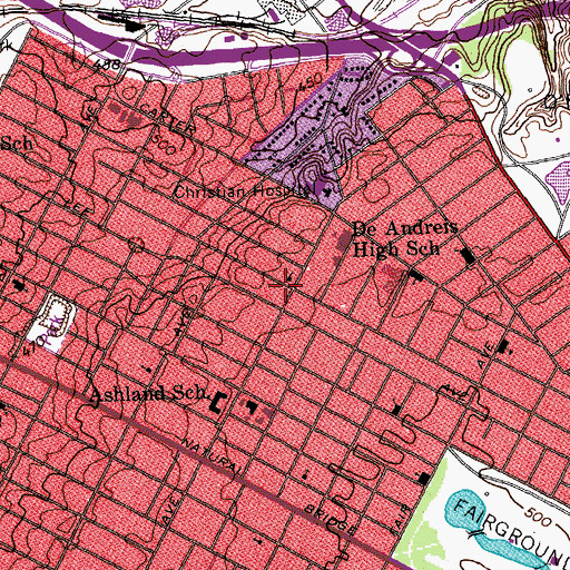 Topographic Map of Pentecost Power Church, MO