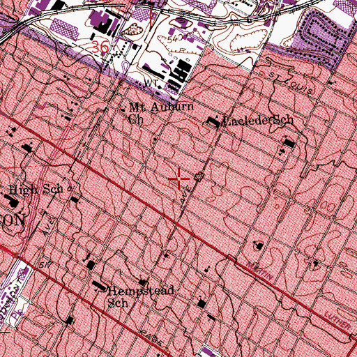 Topographic Map of Perfect Peace Baptist Church, MO