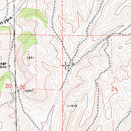 Topographic Map of Olivas Canyon, CA