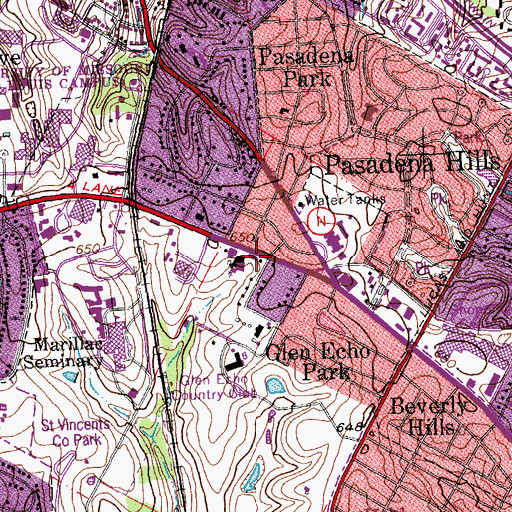 Topographic Map of Saint Ann of Normandy Catholic Church, MO