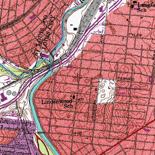 Topographic Map of Saint Basil the Great Orthodox Church, MO