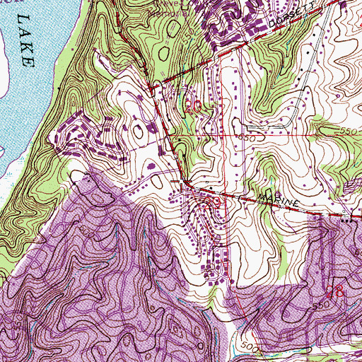 Topographic Map of Saint John Bosco Church, MO