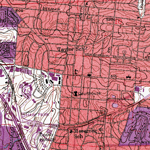 Topographic Map of Saint Josephs Church, MO