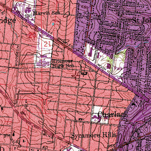 Topographic Map of Saint Lukes Orthodox Catholic Mission, MO