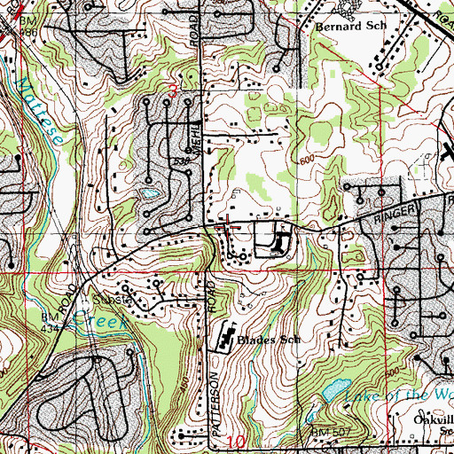 Topographic Map of Saint Margaret Mary Alacoque Church, MO
