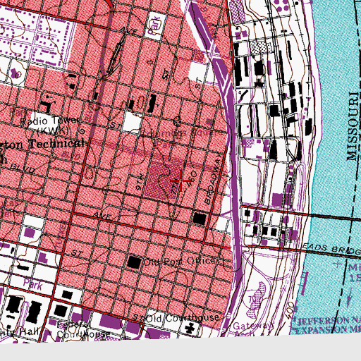 Topographic Map of Saint Patricks Church, MO