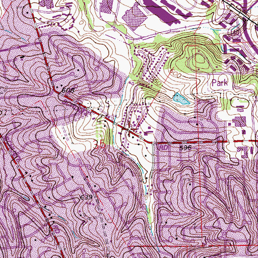 Topographic Map of Saint Richards Catholic Church, MO