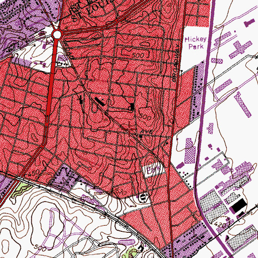 Topographic Map of Saint Stephen United Church of Christ, MO
