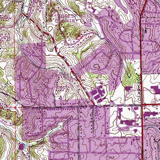 Topographic Map of Rockwood Center Early Child Education Center, MO