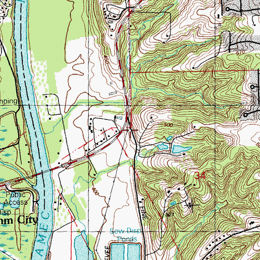 Topographic Map of Rogers Elementary School, MO