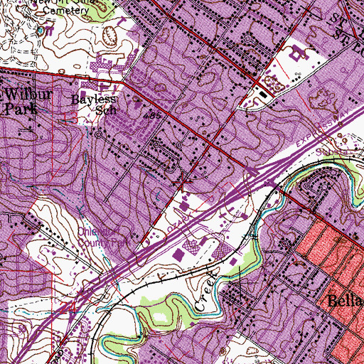 Topographic Map of Saint Timothys Catholic School, MO