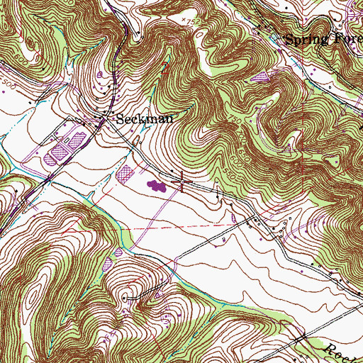 Topographic Map of Seckman Elementary School, MO