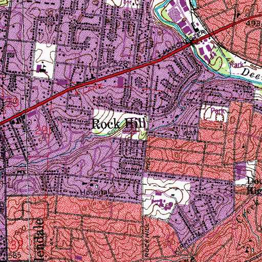 Topographic Map of Steger Sixth Grade Center, MO