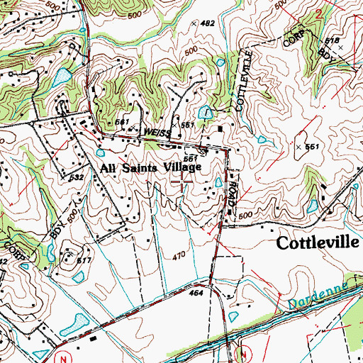 Topographic Map of Warren Elementary School, MO