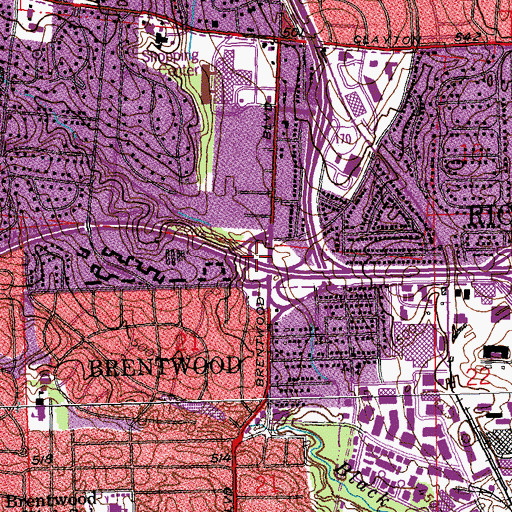Topographic Map of Interchange 31A, MO