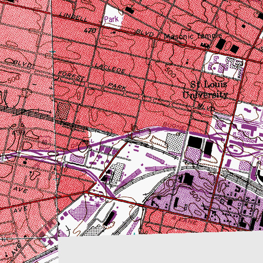 Topographic Map of Interchange 36D, MO