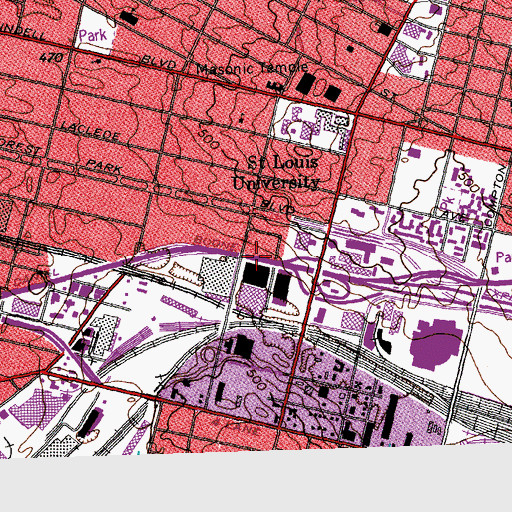 Topographic Map of Interchange 37A, MO