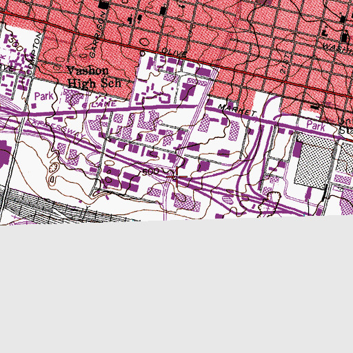 Topographic Map of Interchange 38C, MO