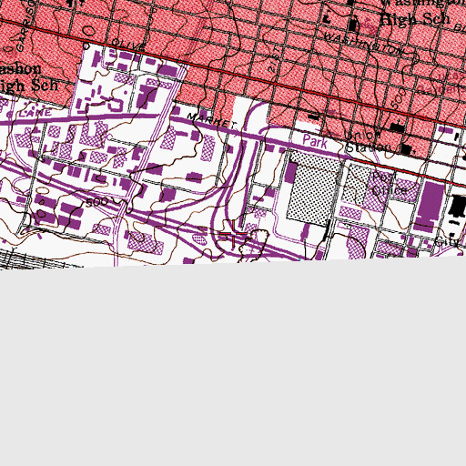 Topographic Map of Interchange 38D, MO