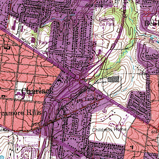 Topographic Map of Interchange 5, MO