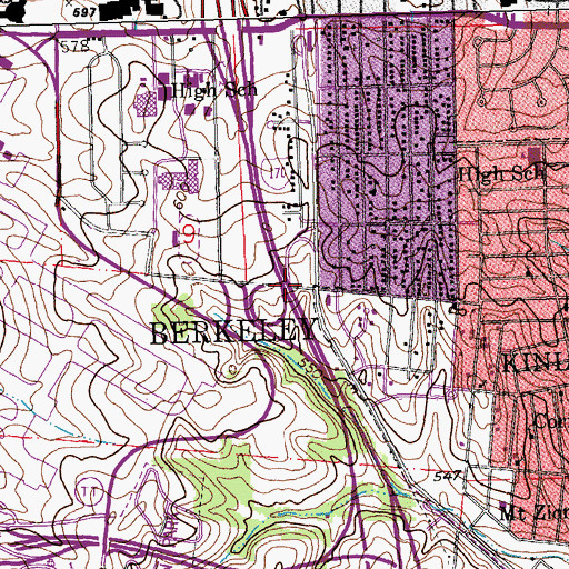 Topographic Map of Interchange 8, MO